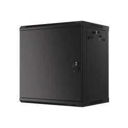 LANBERG RACKOVÁ SKRIŇA 19'' NÁSTENNÁ 12U/600X450 PRO VLASTNÚ MONTÁŽ S KOVOVÝMI DVERAMI ČIERNA