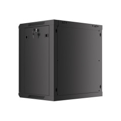 LANBERG RACKOVÁ SKRIŇA 19'' NÁSTENNÁ 12U/600X450 PRO VLASTNÚ MONTÁŽ S KOVOVÝMI DVERAMI ČIERNA
