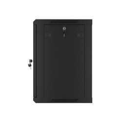 LANBERG RACKOVÁ SKRIŇA 19'' NÁSTENNÁ 12U/600X450 PRO VLASTNÚ MONTÁŽ S KOVOVÝMI DVERAMI ČIERNA