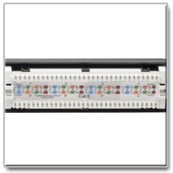 EATON - Patch panel pre montáž do racku 1U, 24x Cat6 PoE+ Compliant, 110/Krone, 568A/B, RJ45 Ethernet