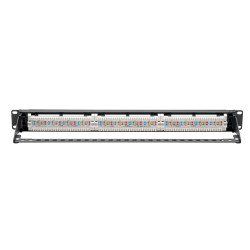 EATON - Patch panel pre montáž do racku 1U, 24x Cat6 PoE+ Compliant, 110/Krone, 568A/B, RJ45 Ethernet