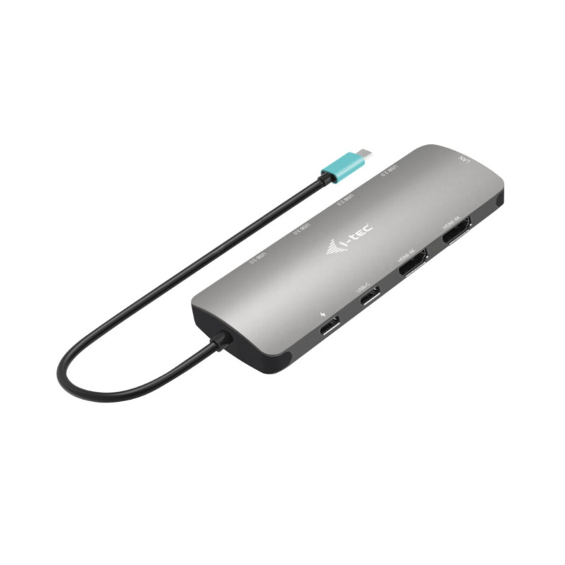i-tec USB-C Metal Nano 2x HDMI Docking Station, PD 100W