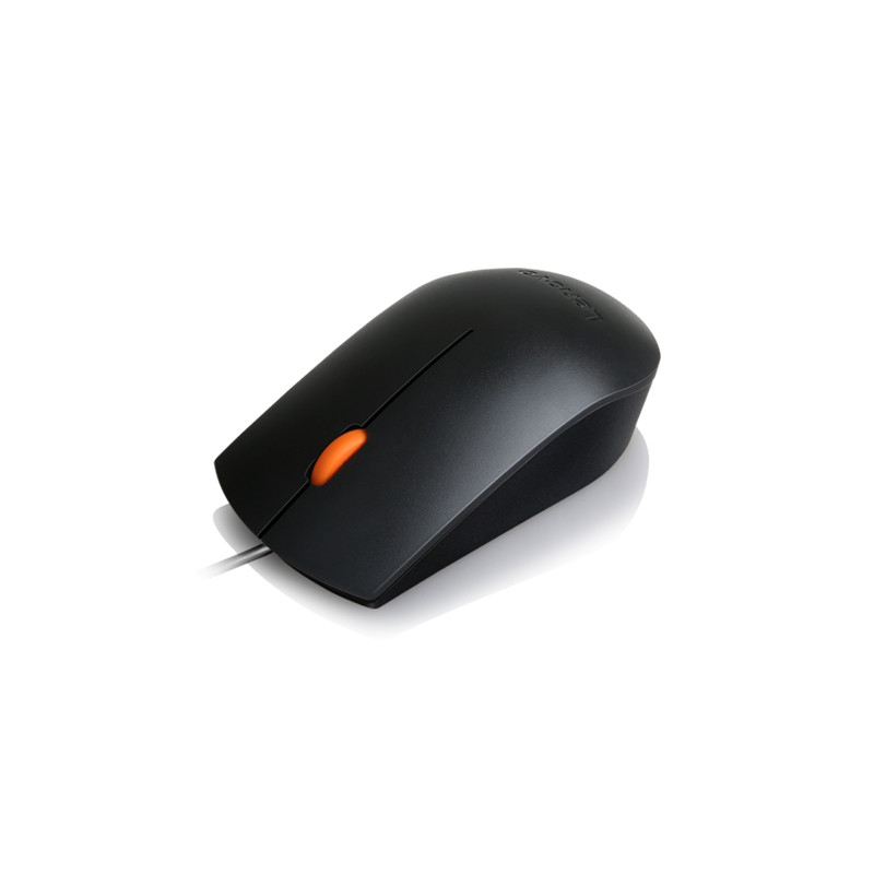 Lenovo 300/Kancelárska/Optická/1 600 DPI/Drôtová USB/Čierna