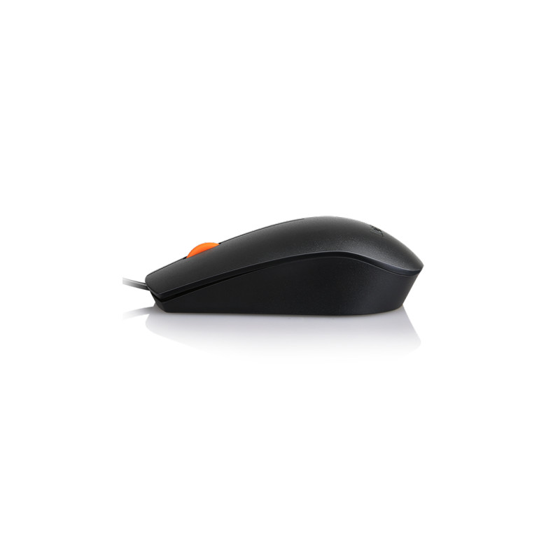 Lenovo 300/Kancelárska/Optická/1 600 DPI/Drôtová USB/Čierna