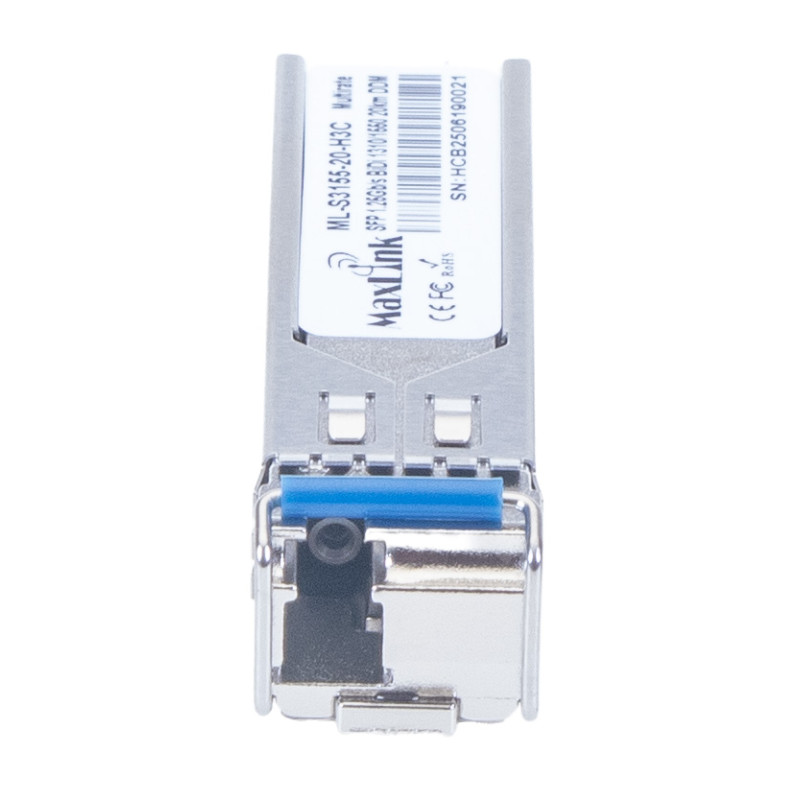 MaxLink 1.25G SFP optický modul HP, WDM(BiDi), SM, Tx 1310/Rx1550nm, 20km, 1x LC konektor, DDM, H3C