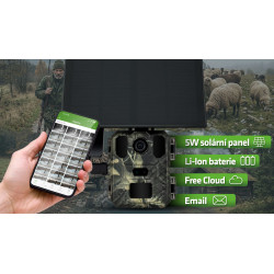 EVOLVEO StrongVision LTE MINI, fotopasca & bezp. kamera, cloud/e-mail, solárny panel, 3x18650 batérie