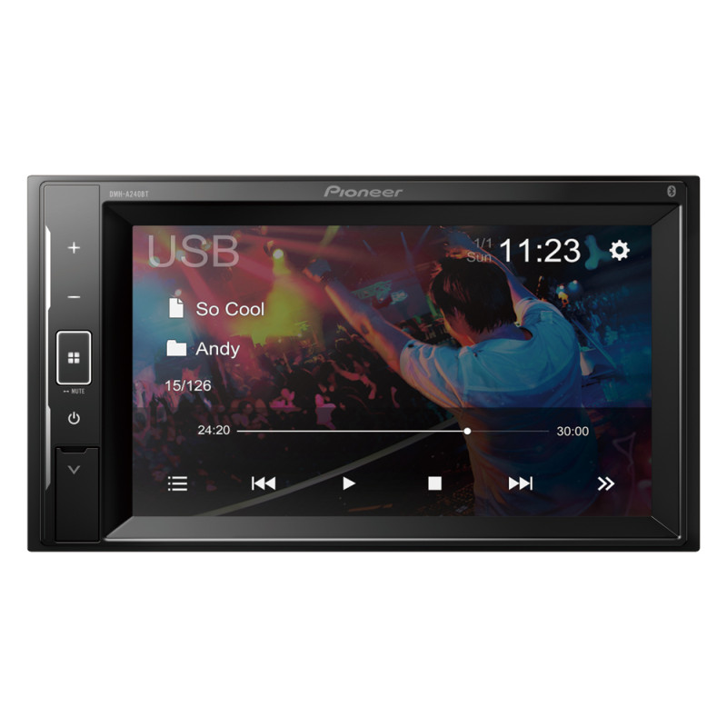 Pioneer DMH-A240BT 2DIN autorádio s LCD displejom a Bluetooth