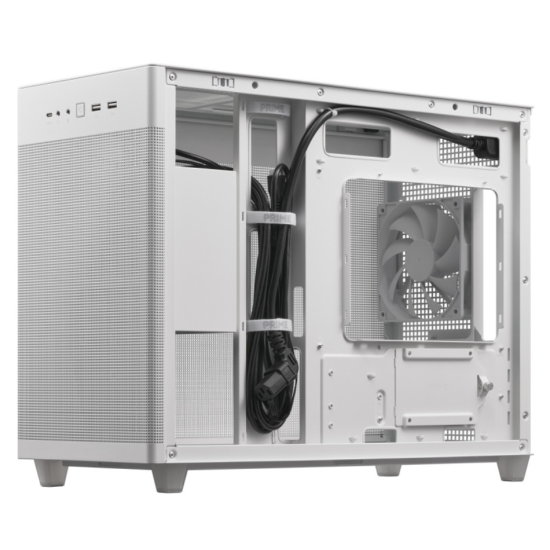 ASUS PRIME AP201/Micro ATX/Transpar./Biela