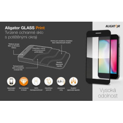 Aligator ochranné sklo PRINT pre Iphone 12 mini čierna