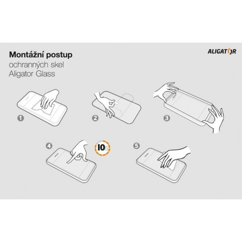 Aligator ochranné sklo PRINT pre Iphone 12 mini čierna