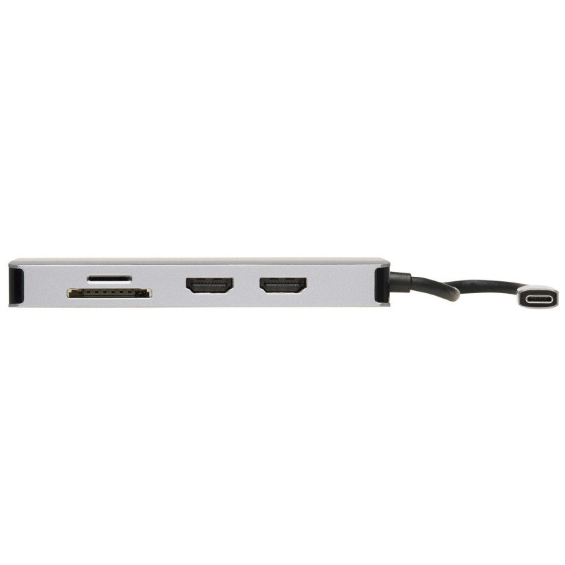 EATON - Dokovacia stanica USB-C, 2x displej, 4K 60Hz HDMI, USB 3.2 G1, USB-A, GbE, pamäť.karta, 100W PD, šedá