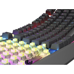 GENESIS herná klávesnica THOR 230/TKL/RGB/Outemu Silent Lemon/Bezdrôtová USB + Bluetooth/US layout/Č