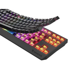GENESIS herná klávesnica THOR 230/TKL/RGB/Outemu Silent Lemon/Bezdrôtová USB + Bluetooth/US layout/Č