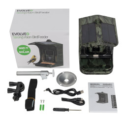 EVOLVEO StrongVision BirdFeeder - Chytré krmítko pre ptákov s kamerou a solárnym panelom