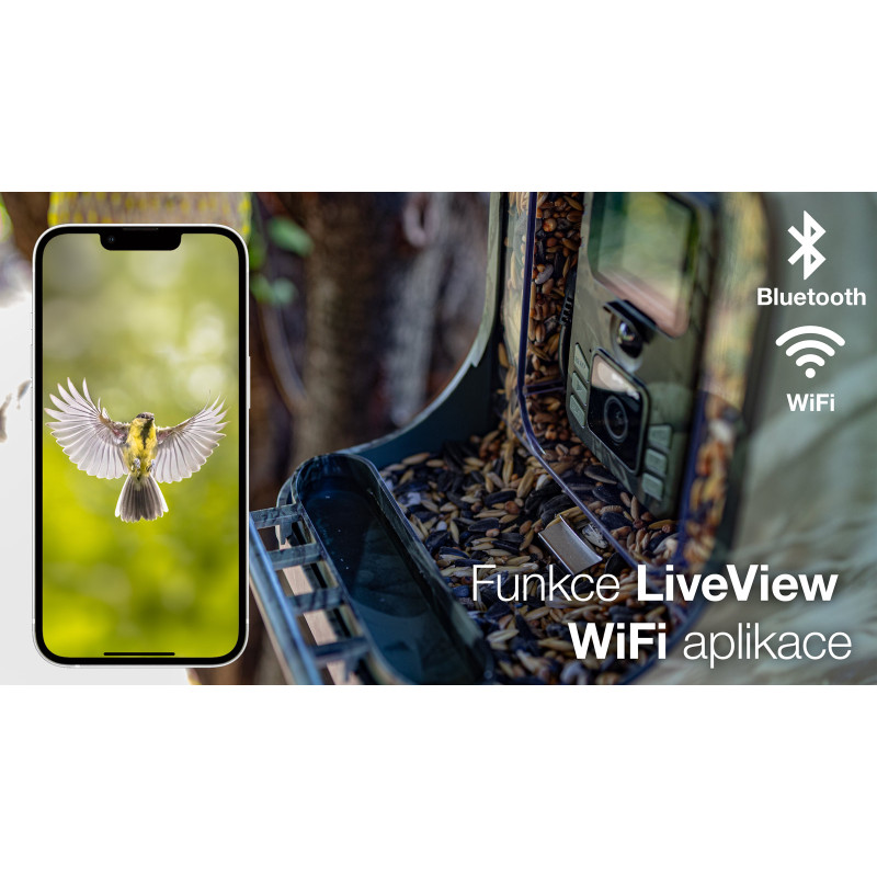 EVOLVEO StrongVision BirdFeeder - Chytré krmítko pre ptákov s kamerou a solárnym panelom