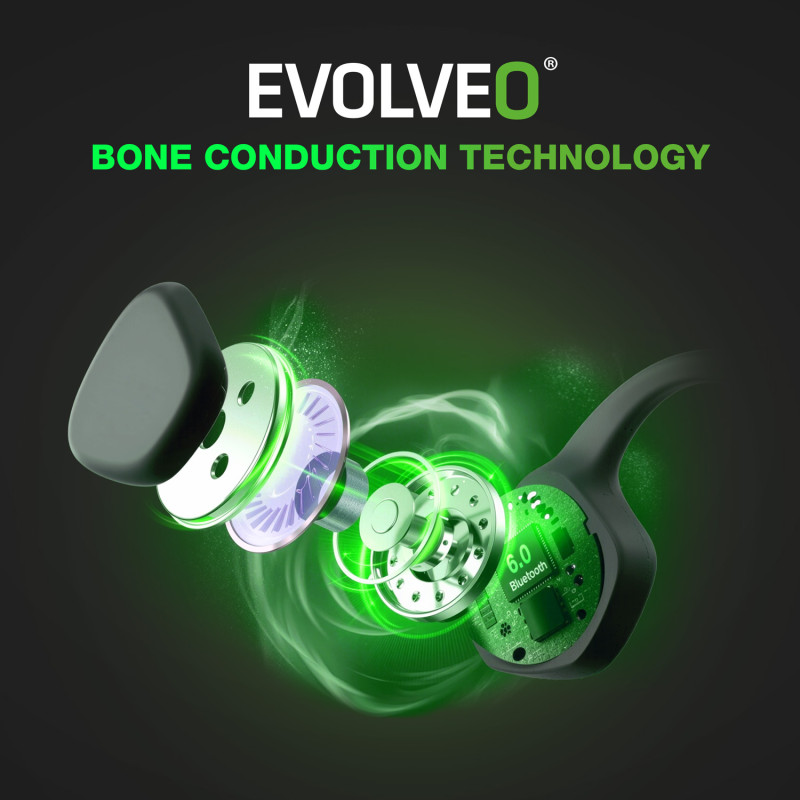 EVOLVEO BoneMax, bezd. sluchátka na lícne kosti