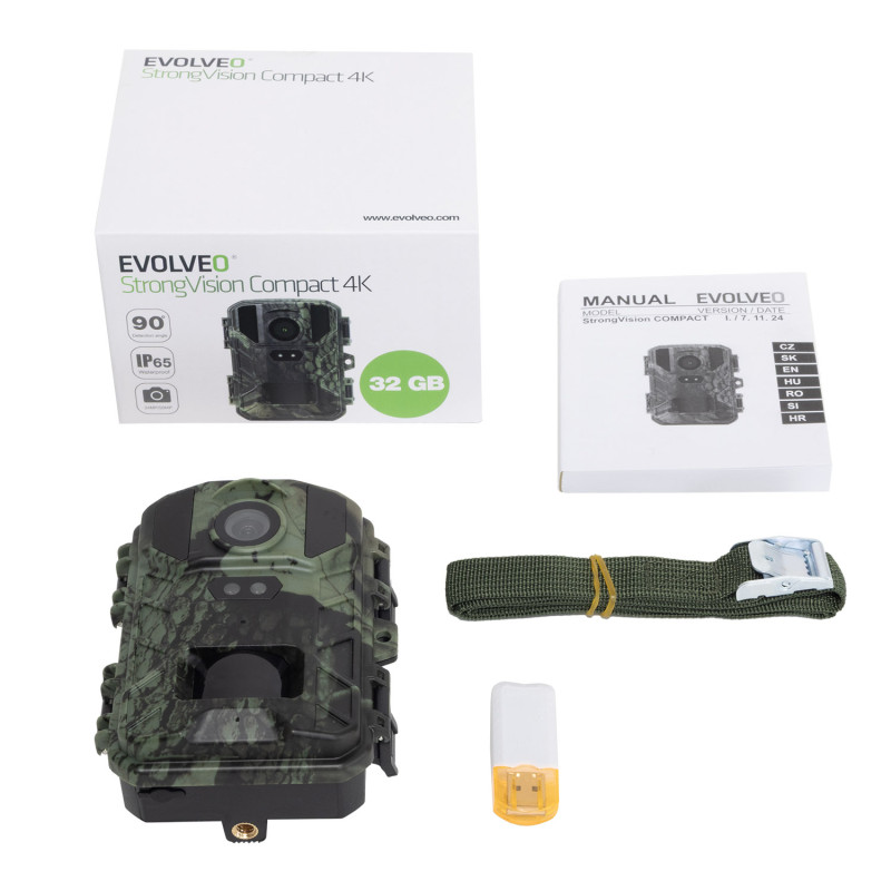 EVOLVEO StrongVision Compact 4K, fotopasca & časosberná kamera, 32GB
