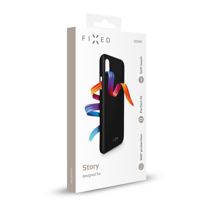 Kryt FIXED Story iPhone 7/8/SE (2020), čierny