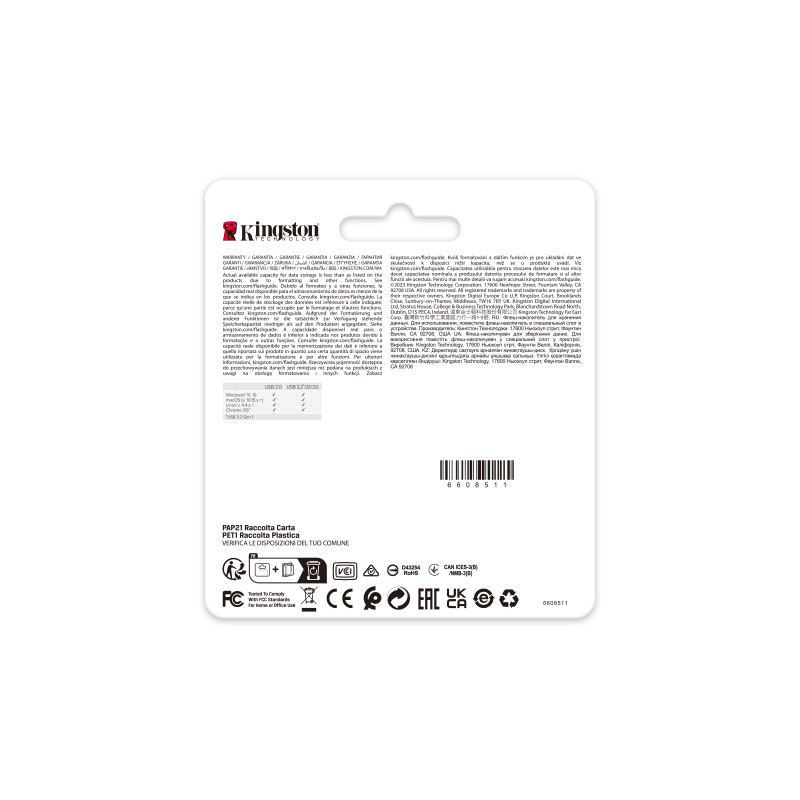KINGSTON - DataTraveler SE9 G3/64GB/USB 3.2/USB-A/Zlatá