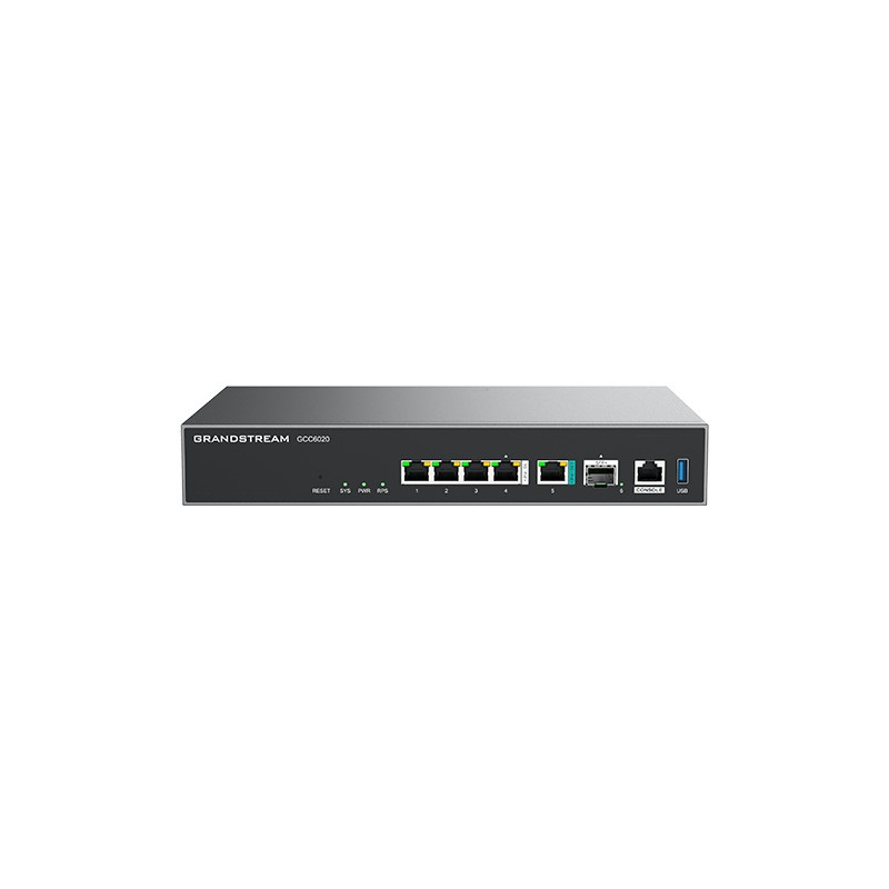 Grandstream GCC6020 all-in-one (6,5 Gbps VPN router, NGFW, switch 10G SPF+, a IP PBX 50 užívateľov)