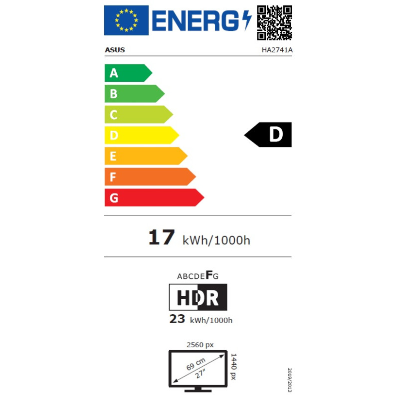 ASUS/HA2741A/27''/IPS/QHD/60Hz/5ms/Čierna/3R