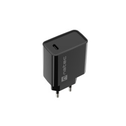 Univerzálna nabíjačka Natec RIBERA 20W 1X USB-C, čierna