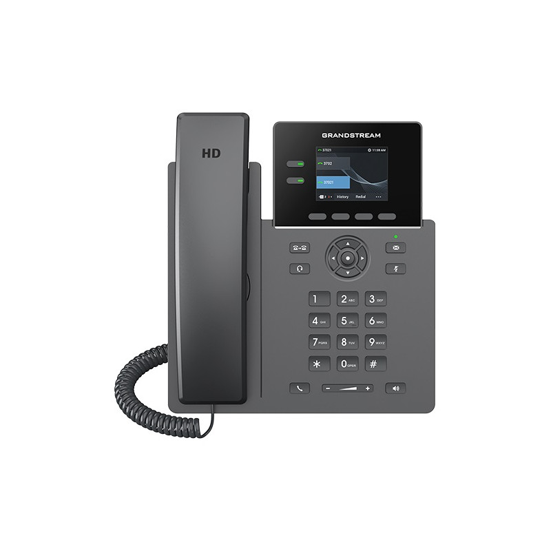 Grandstream GRP2610P SIP telefón, 2 linky, 8 VPK, farebný LCD, 2 SIP účty, PoE