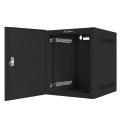 LANBERG RACKOVÁ SKRIŇA 10'' PRO MONTÁŽ NA STENU 6U/280X310 PRO VLASTNÚ MONTÁŽ S KOVOVÝMI DVERAMI ČIERNA