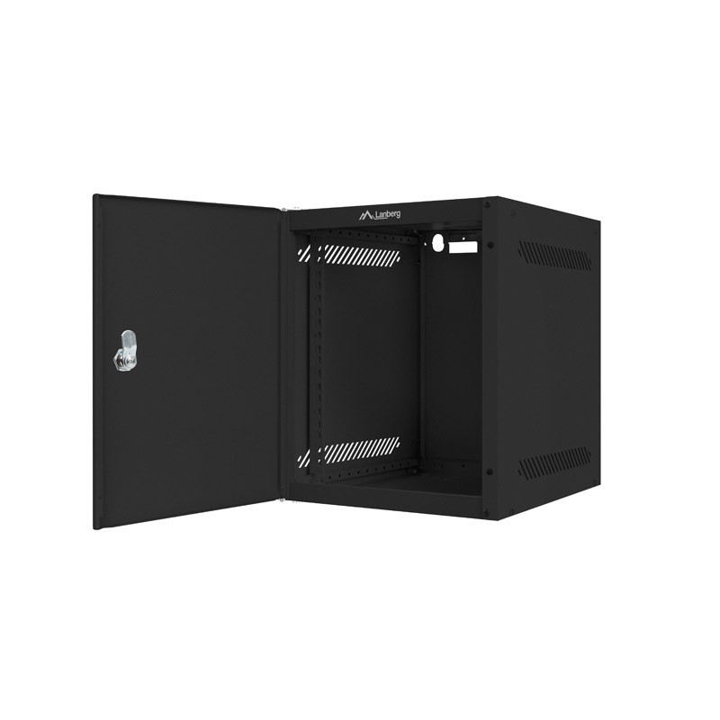 LANBERG RACKOVÁ SKRIŇA 10'' PRO MONTÁŽ NA STENU 6U/280X310 PRO VLASTNÚ MONTÁŽ S KOVOVÝMI DVERAMI ČIERNA