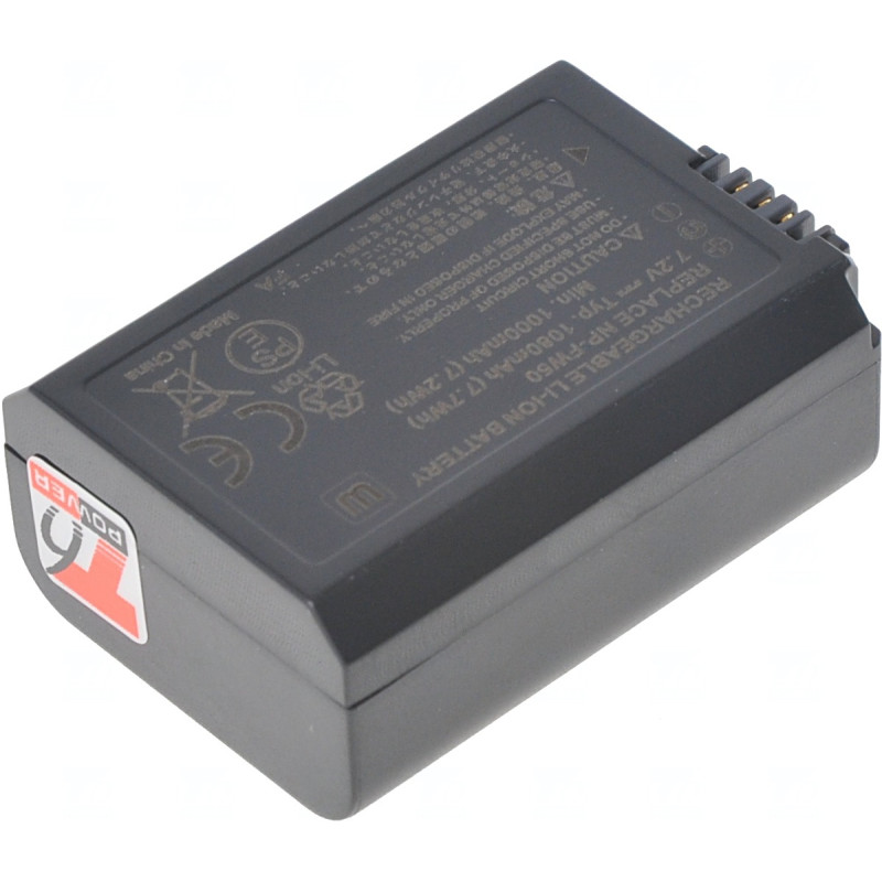 Batérie T6 power Sony NP-FW50, 1080mAh, čierna
