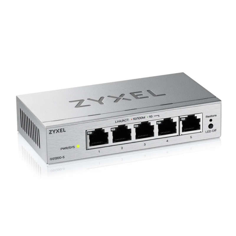 ZYXEL GS1200-5V3, 5 Port Gigabit webmanaged Switch