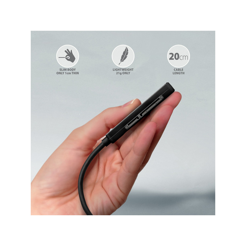 AXAGON ADSA-FP2C, USB-C 5Gbps - SATA 6G 2.5'' SSD/HDD SLIM adaptér