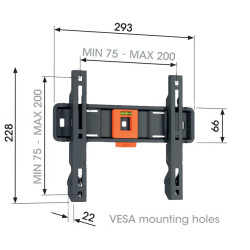 VOGELS - Vogel's TVM 1203, fixný TV držiak pre obrazovky 19-50'', 30 kg