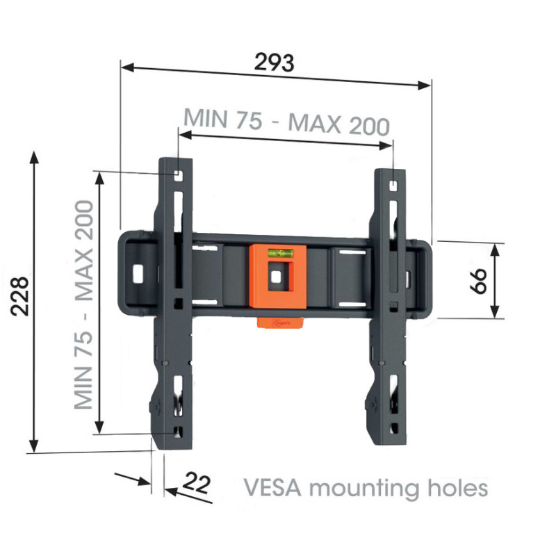VOGELS - Vogel's TVM 1203, fixný TV držiak pre obrazovky 19-50'', 30 kg