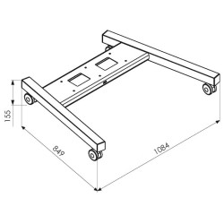 VOGELS - Vogel's PFT8530S pojazdný podstavec Connect-it Floor strieborný