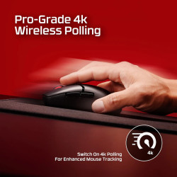 HyperX Pulsefire Saga Pro/Herná/Optická/Pre pravákov/26 000 DPI/USB+BT/Čierna