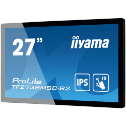 27'' iiyama TF2738MSC-B2: IPS, FullHD, capacitive, 10P, 500cd/m2, DP, HDMI, DVI, 16/7, IP1X, čierny