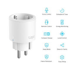 TP-link Tapo P115(1-pack)(EU) WiFi mini múdra zásuvka, Energy monitoring, 16A, nemecký typ zásuvky
