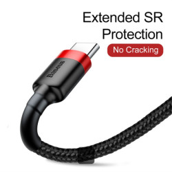 NONAME - Baseus dátový kábel Cafule USB-C 2m 2A červeno-čierny
