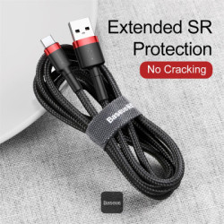 NONAME - Baseus dátový kábel Cafule USB-C 2m 2A červeno-čierny