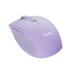 Trust Ozaa/Kancelárska/Optická/Pre pravákov/3 200 DPI/USB+BT/Fialová