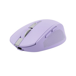 Trust Ozaa/Kancelárska/Optická/Pre pravákov/3 200 DPI/USB+BT/Fialová