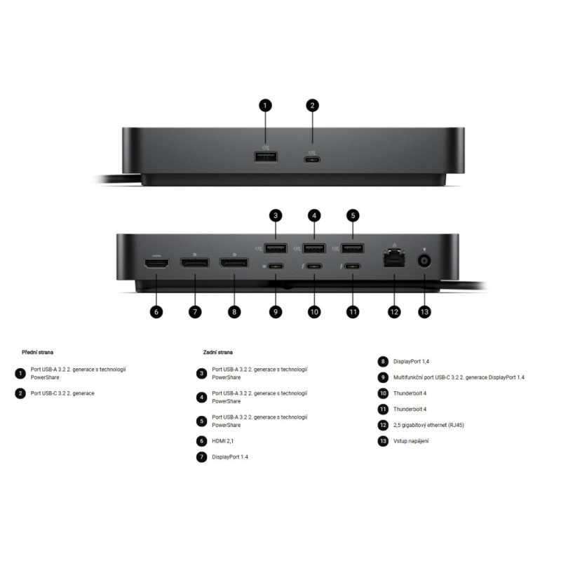 Dell dokovacia stanica SD25TB4 130W Power delivery USB-C