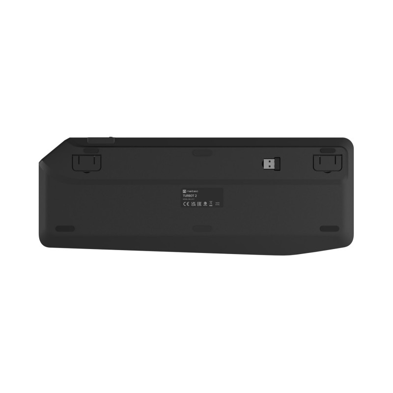 Bezdrôtová klávesnica pre Smart TV Natec TURBOT 2/USB+BT/US/Čierna