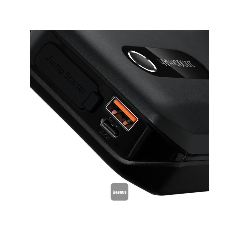 NONAME - Baseus Power Bank Super Energy Air 10000 mAh so štartovacími káblami čierna