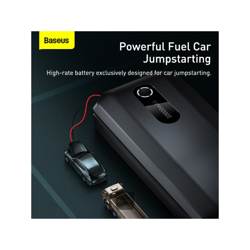 NONAME - Baseus Power Bank Super Energy Air 10000 mAh so štartovacími káblami čierna