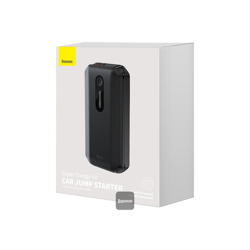 NONAME - Baseus Power Bank Super Energy Air 10000 mAh so štartovacími káblami čierna