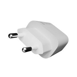 Univerzálna nabíjačka Natec RIBERA 20 W 1X USB-A + 1X USB-C, biela