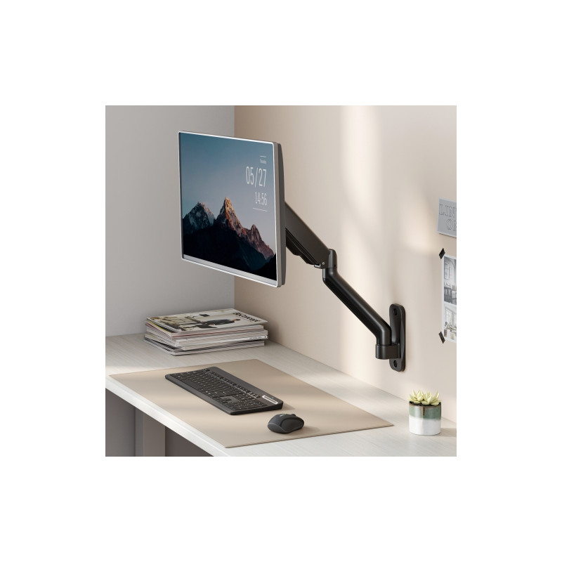 Držiak monitora Brateck LDA32-112E jedno rameno mechanická pružina nástenný