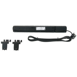 19'' napája.panel ACAR S8/3m 8x220V Black+prep.ochr.10A